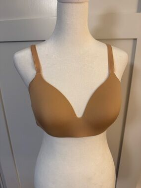 knix Smooth Plunge T-Shirt Bra - Caramel Brown